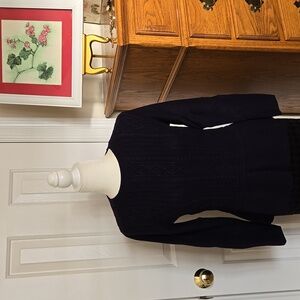 Talbots Indigo Cashmere Blend Peplum Sweater - NWT